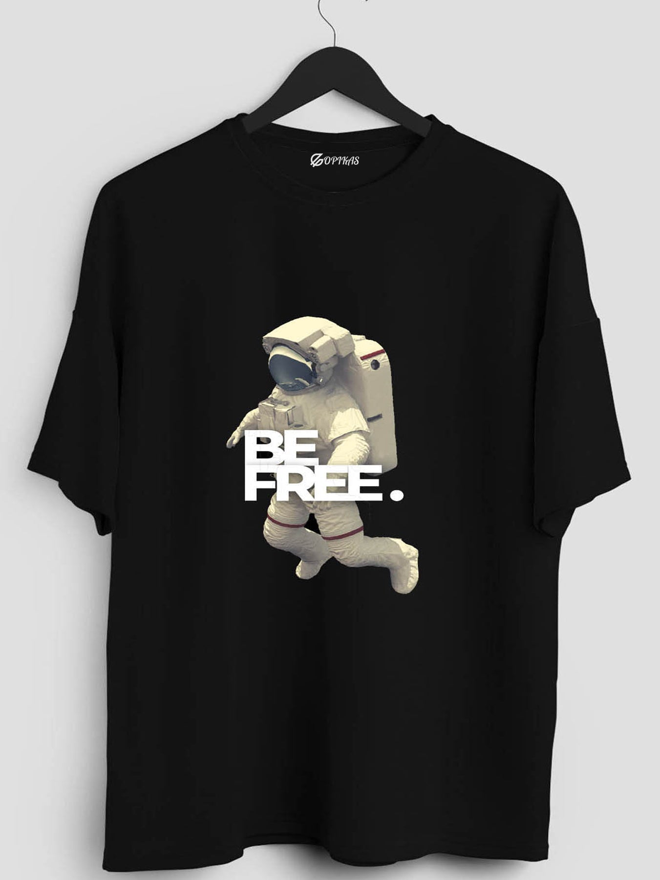 Oversized Be Free Black T-Shirt