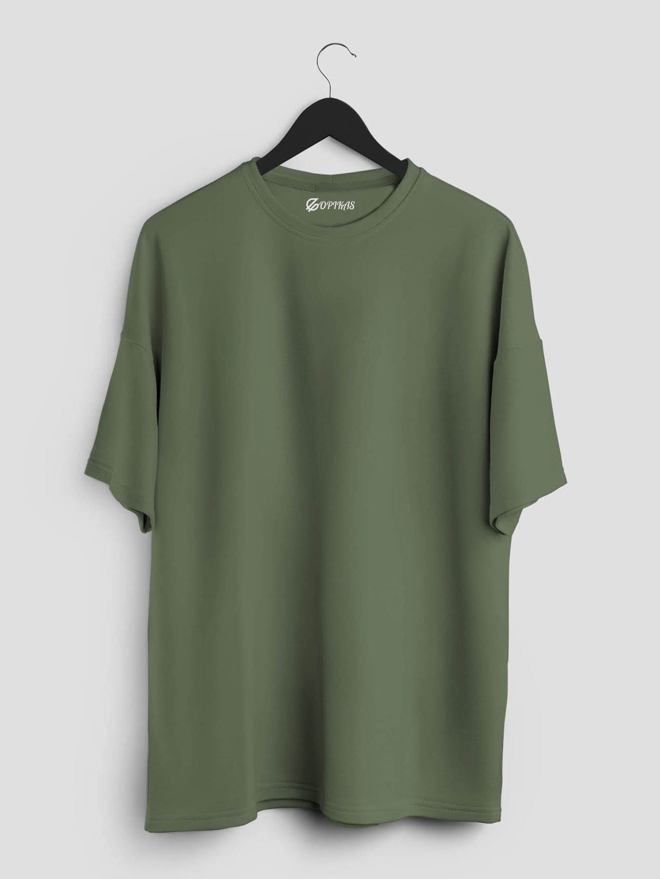 Plain Oversized Green T-Shirt