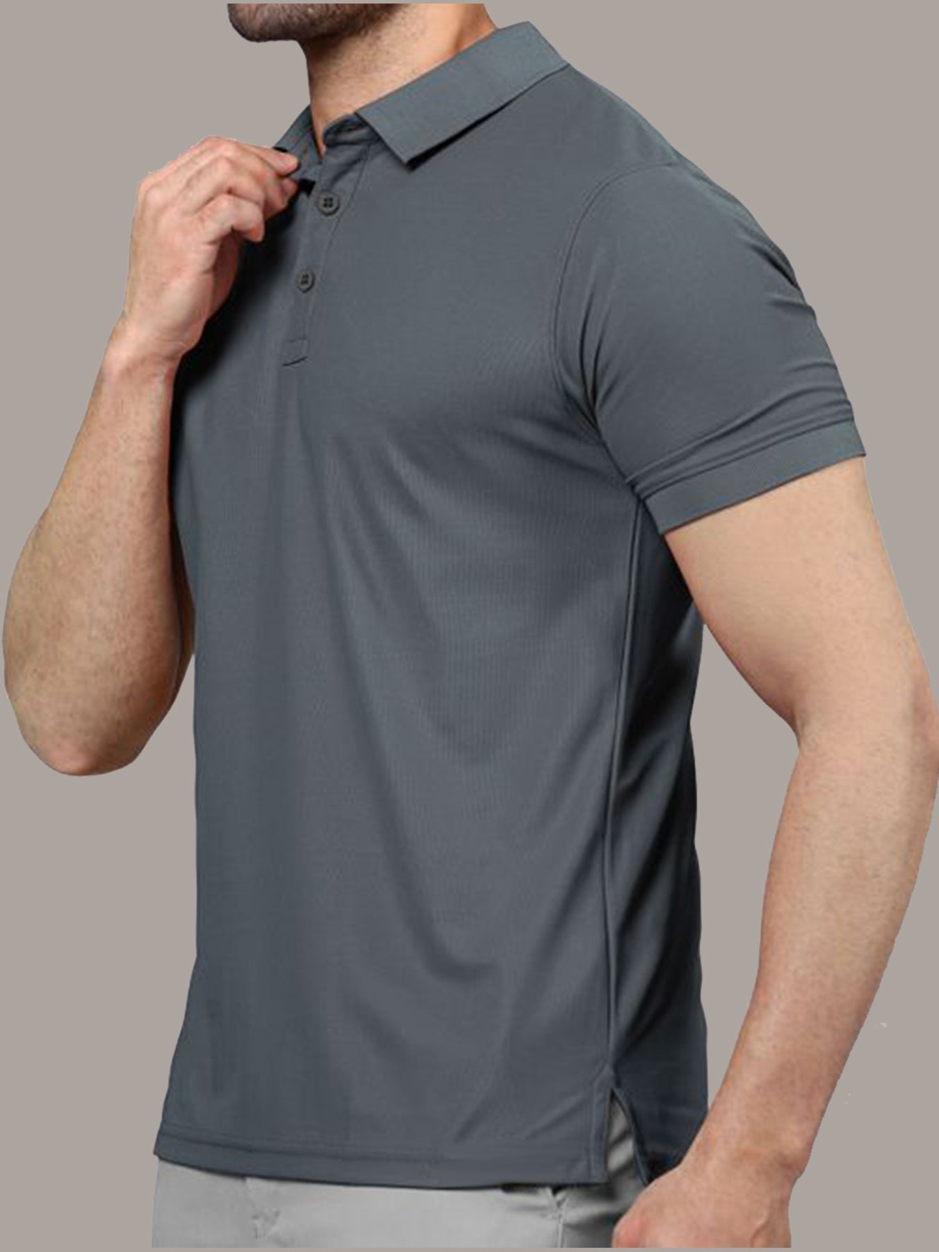 Dark Grey Polo T-Shirts