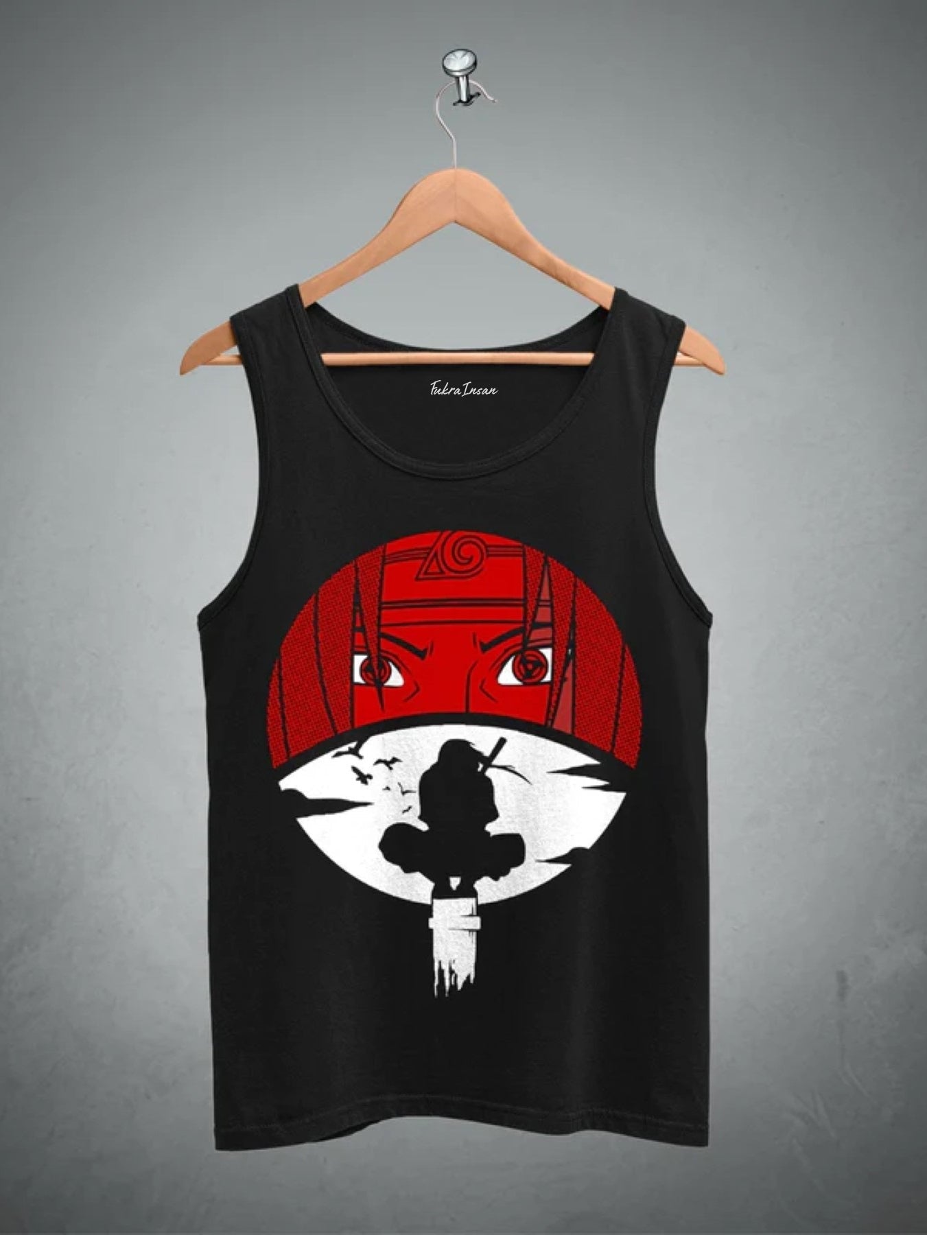 Itachi Uchiha Black Tank Top